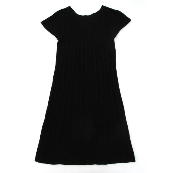 Calvin Klein Ribbed Knit Dress Womens Small Black Cap Sleeve Minimalist 90s Y2K - Picture 9 of 11